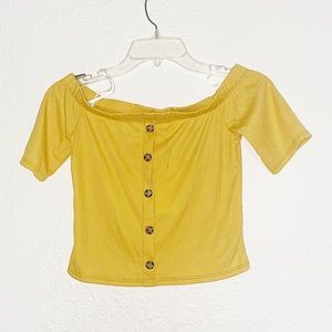 Yellow cropped top